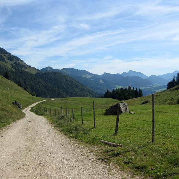 Kurze Feierabend-Tour von Walchsee mit dem Mountainbike über Riederalm und Ottenalm zur Edernalm
