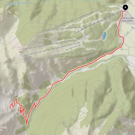 Überschaubare Mountainbike-Tour von den Christlum Hochalmliften am Achensee hinein in das Oberautal und vorbei an der Schrombachalm zur Kaserstattalm