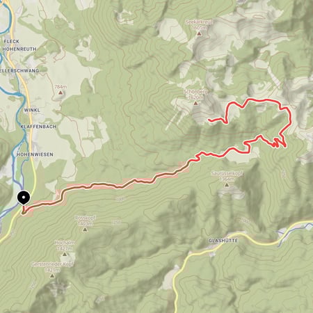 Abwechslungsreiche Mountainbike-Tour von Lenggries Hohenwiesen über die Röhrlmoos Alm hinauf in Richtung Hochplatte und vorbei an der Amperthalalm zur Schönbergalm unterhalb des Schönberg Gipfels