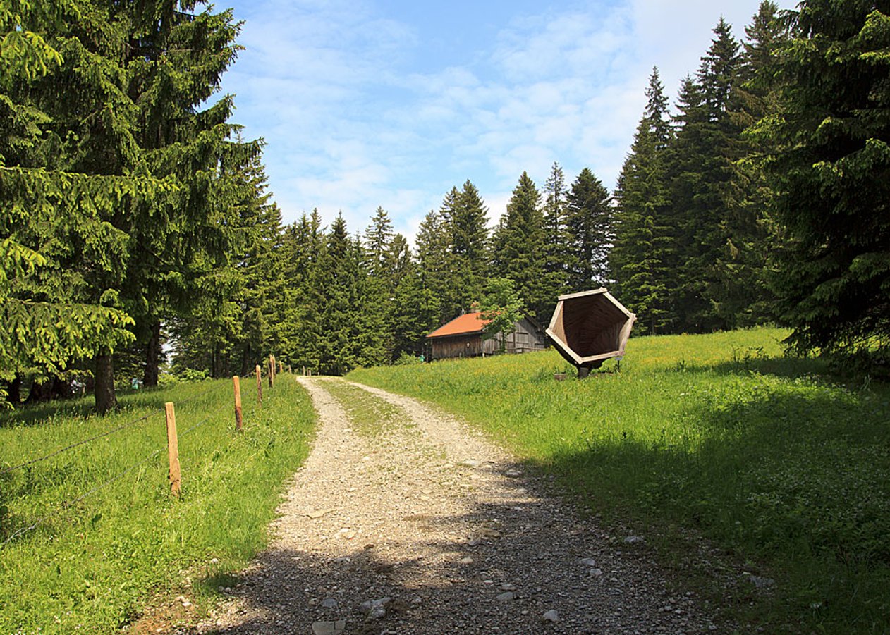 Von Ortsteil Steinsäge der Gemeinde Wackersberg bei Bad Tölz über den Heigelkopf hinauf zum Blomberghaus
