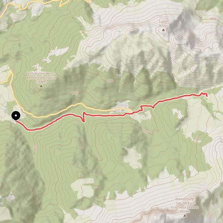 Von Villnöß im Naturpark Puez-Geisler vorbei an Zanser Alm und Treffpunkt Zans hinauf zur idyllisch gelegenen Kaserill Alm