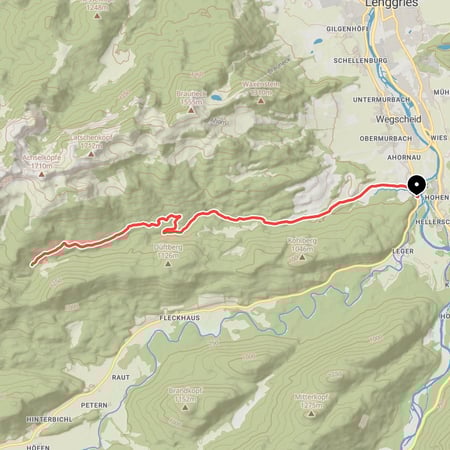 Mountainbike-Tour für Einsteiger von Lenggries Langeneck durch das Schwarzenbachtal zur Rautalm