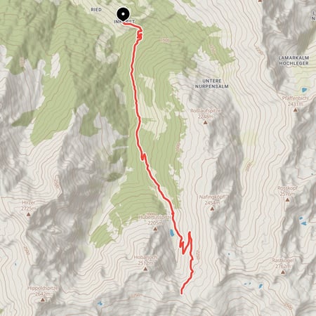 Von Innerst über Weidener Hütte und Nafingalm zum Geiseljoch in den Tuxer Alpen