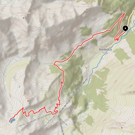 Kurze aber fordernde MTB-Auffahrt von Hintertux zu Tuxer Joch Hütte und Tuxer Joch im Antlitz des Gletschers