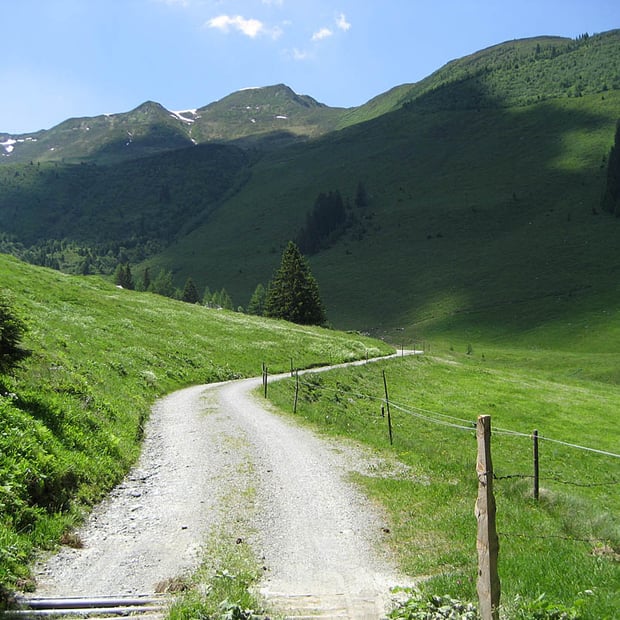 Von Rotholz/Buch über die Kaunzalm zur Bergstation der Spieljochbahn zwischen Onkeljoch und Spieljoch