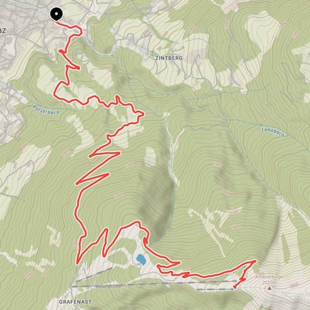MTB-Tour von Schwaz im Inntal hoch hinauf zum bewirteten Hecherhaus am Fuße von Arbeserkogel und Kellerjoch